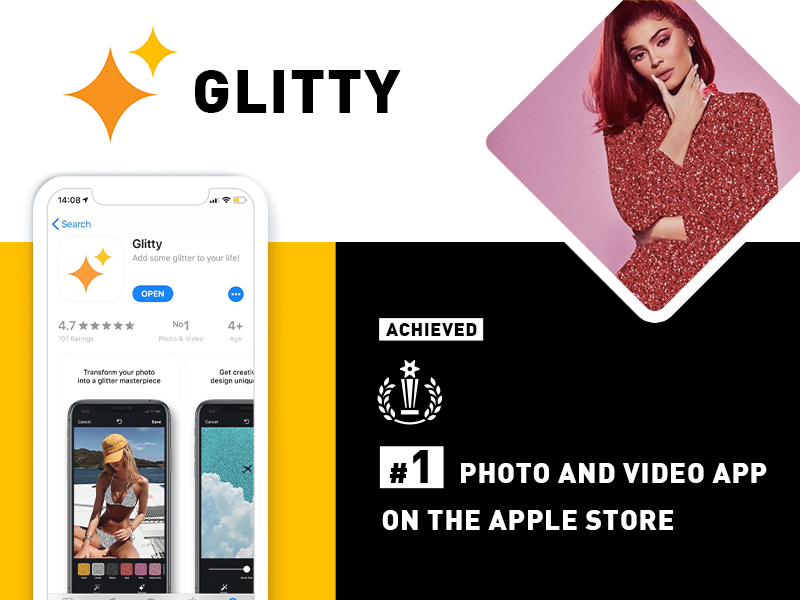 Glitty | A Top Ranking Photo-Editing Glitter iPhone App